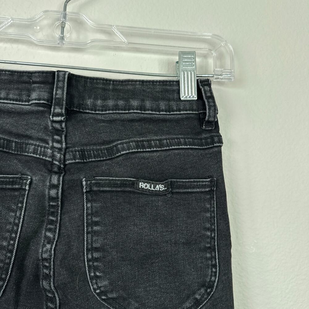 ROLLA'S Westcoast Ankle Skinny Jean Mid Rise Dusty Black Wash Distressed Size 26 - Picture 8 of 12